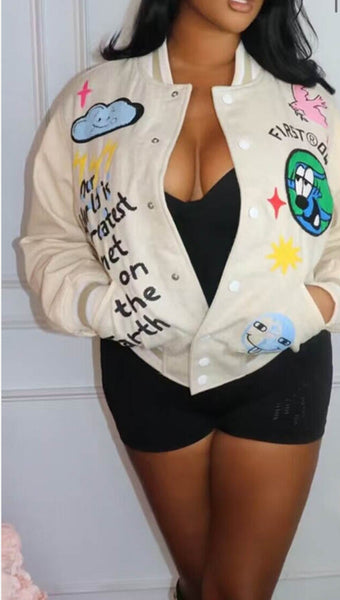 “Down To Earth” varsity jacket