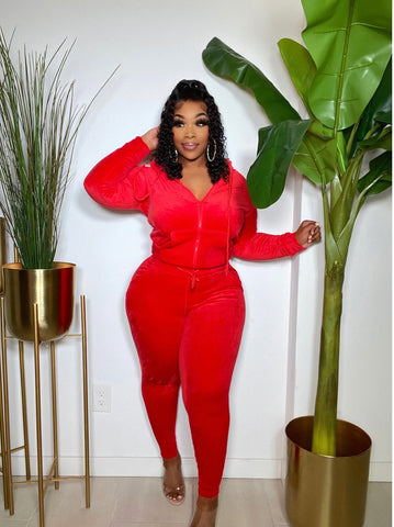 “Keep it Cute” Velour Tracksuit