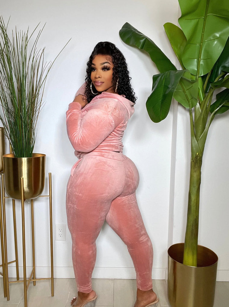 “Keep it Cute” Velour Tracksuit